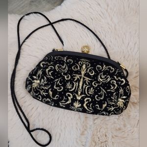 Kate Landry Bag Clutch Black & Gold Witchy Vibes